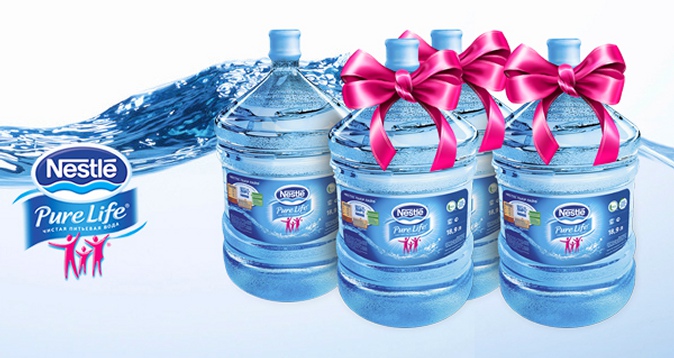 -75% на питьевую воду Nestlé® Pure Life® Чистая питьевая вода Nestlé® Pure Life® со скидкой 75% + скидка 50% на помпу!