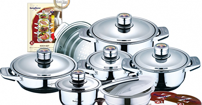 Набор посуды "Swiss Home SH-6000" (19 предметов) в интернет-магазине City-shopping