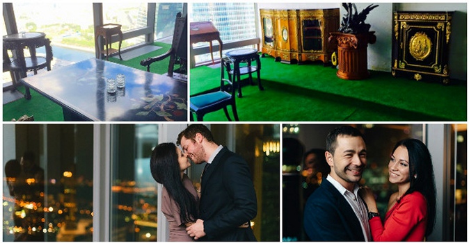 Свидание в облаках! Романтическое свидание с фотосессией и живой музыкой на 50 этаже Башни Москва Сити