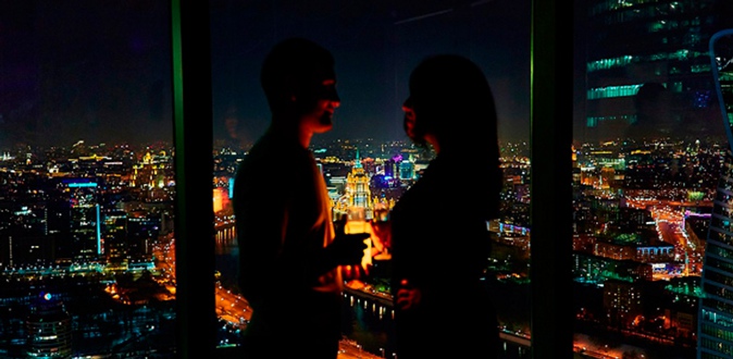 Романтическое свидание на 40 или 55 этаже комплекса «Москва-Сити» от компании Moscow City Weekend.