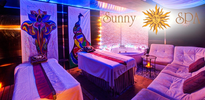 Тайский, спортивный, антицеллюлитный, арома-oil-массаж, распаривание в хаммаме, spa-программы, посещение соляной пещеры, абонементы в солярий, а также подарочные сертификаты в spa-центре Sunny Spa.