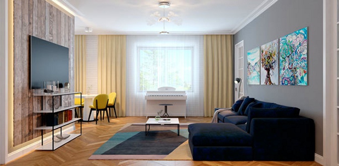 Индивидуальный дизайн-проект жилого помещения площадью от 15 до 150 кв. м от компании «Аксиома».