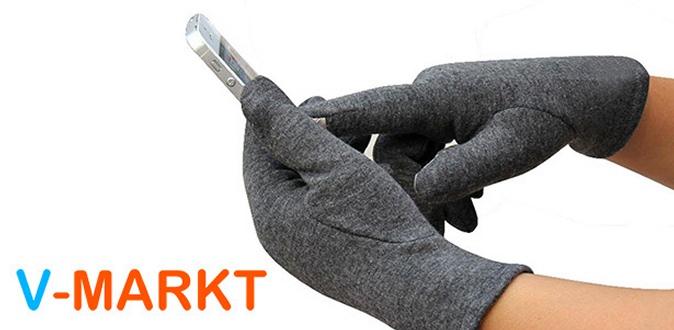 Женские или мужские перчатки для сенсорных экранов от интернет-магазина V-Markt.