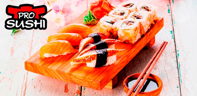 Любые блюда + коктейльная карта в японском ресторане ProSushi: терияки из телятины, суши с икрой летучей рыбы, ролл с морским гребешком, «Калифорния» с крабом и не только!