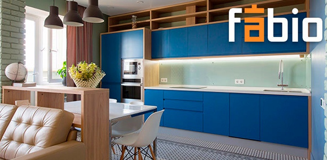 Скидка 40% на готовые кухонные гарнитуры или по индивидуальному проекту от компании Fabio