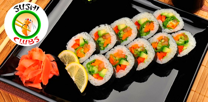 Доставка сетов из 5, 7, 10 или 15 любых видов роллов от ресторана Sushi-Clubs. Более 20 ТОП роллов: Канада, Аляска, Филадельфия и Калифорния.