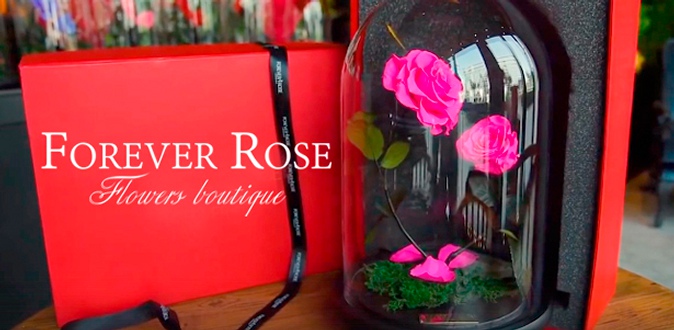 Стабилизированная роза в колбе в цвете на выбор от интернет-магазина Forever rose: красная, желтая, белая, розовая, черная и не только.