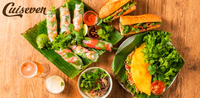 Все меню и напитки в ресторане вьетнамской кухни Cuiseven: нежный салат с кальмаром, рыба в лимонном соусе, лук-лак из свинины и многое другое!
