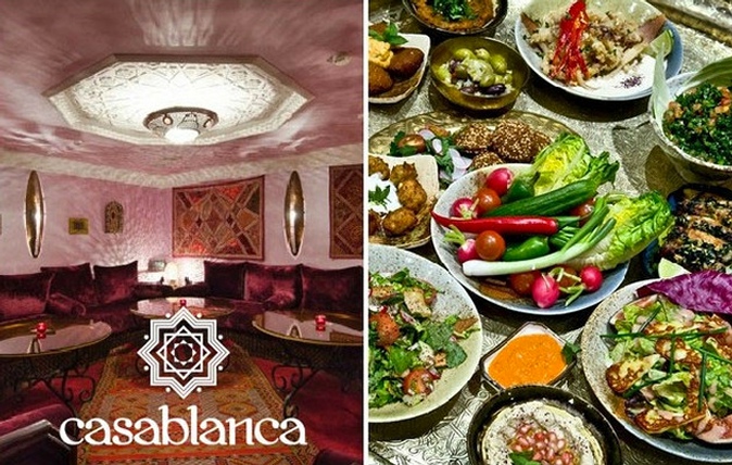 Всё меню и напитки в ресторане «Касабланка» со скидкой 50%. Живая музыка и восточные танцы! Гастрономическое путешествие в Марокко!