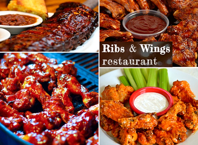 Лучшие в стране ребрышки и крылышки в любом из 3 ресторанов «Ribs & Wings»