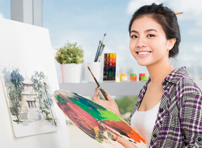 Обучение любому стилю рисования или графики на выбор с использованием различных материалов в мастерской современной живописи RGB